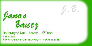 janos bautz business card